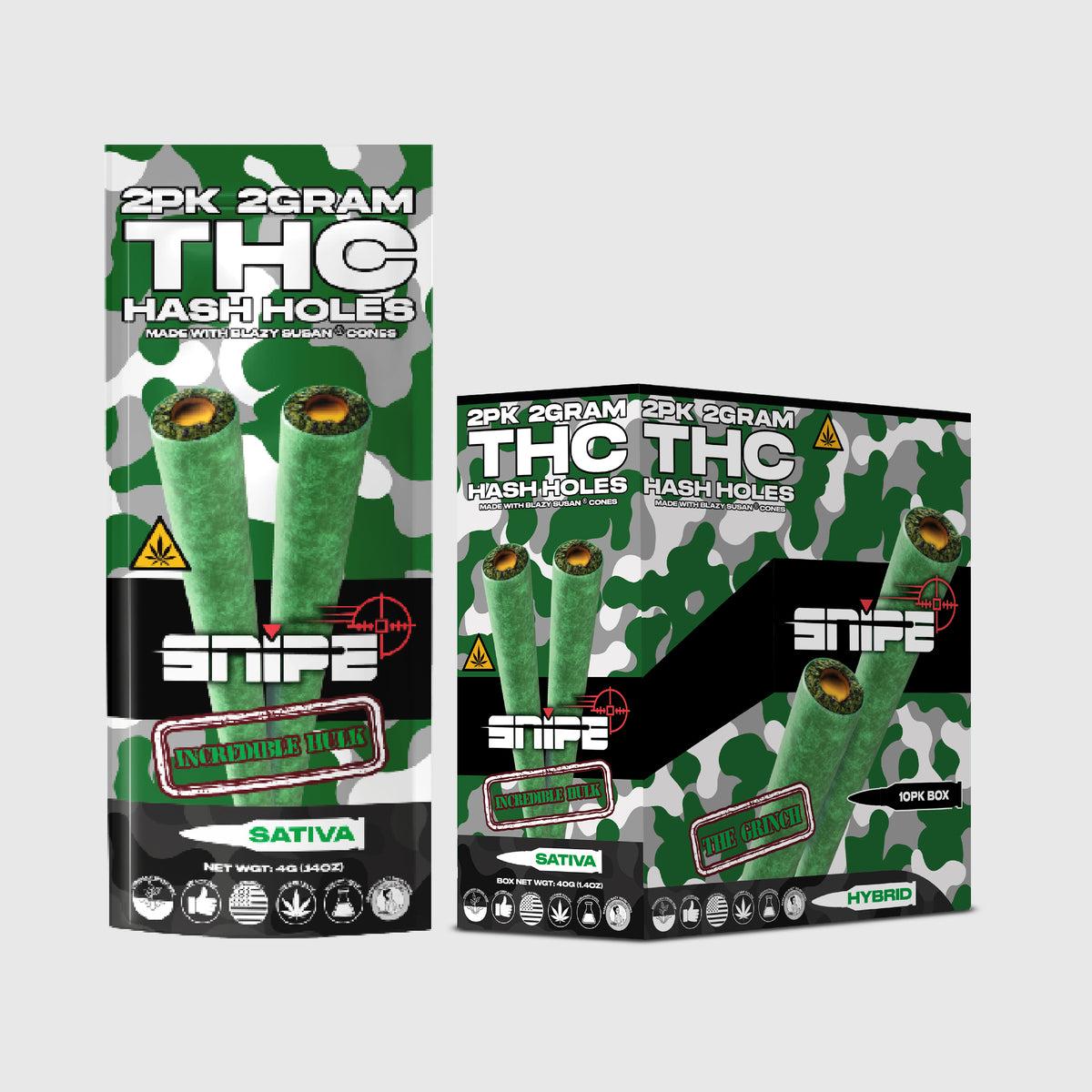 2Gram Hash Holes Green 2G Prerolls – SnipeSmoke